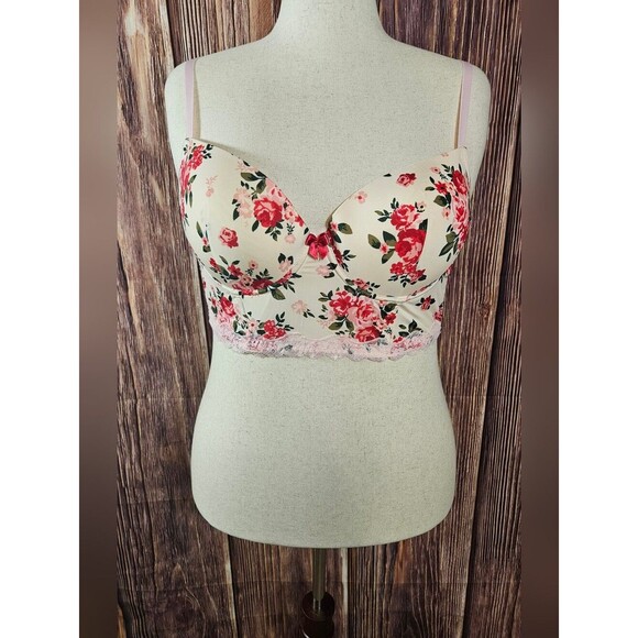 Adore Me Other - NWT Adore Me Floral Longline Bra Size 38D